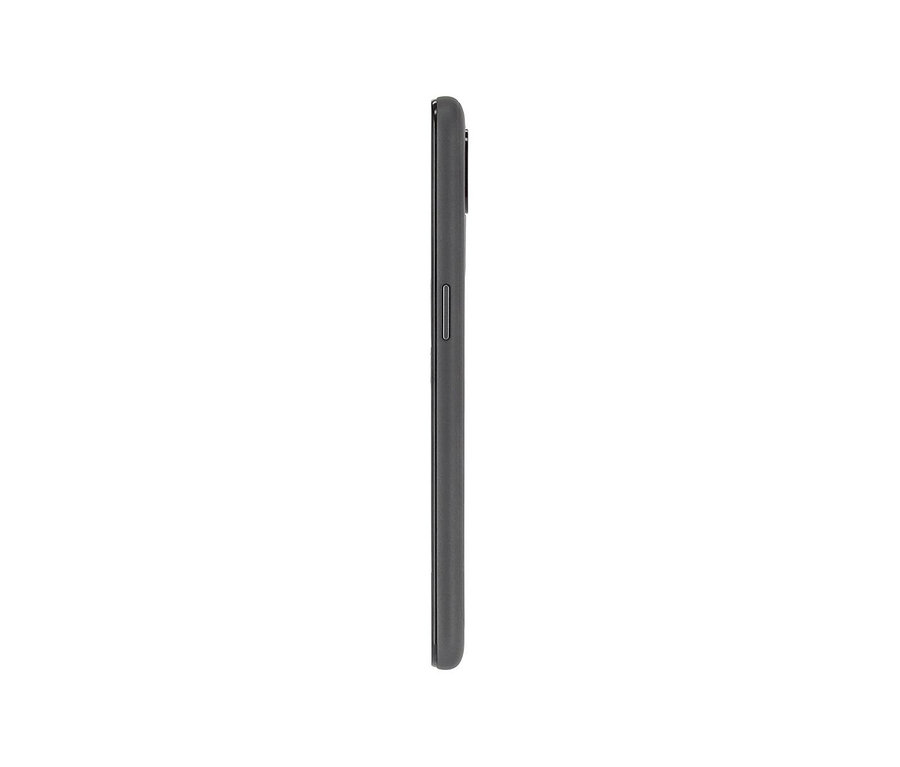 Seitenansicht eines schwarzen Smartphones. Doro 8100 32GB schwarz.