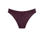 Burgundfarbene Damen-Slips mit einem muschelförmigen, spitzenähnlichen Muster vorne und transparenten, strukturierten Einsätzen an den Seiten des Bundes.