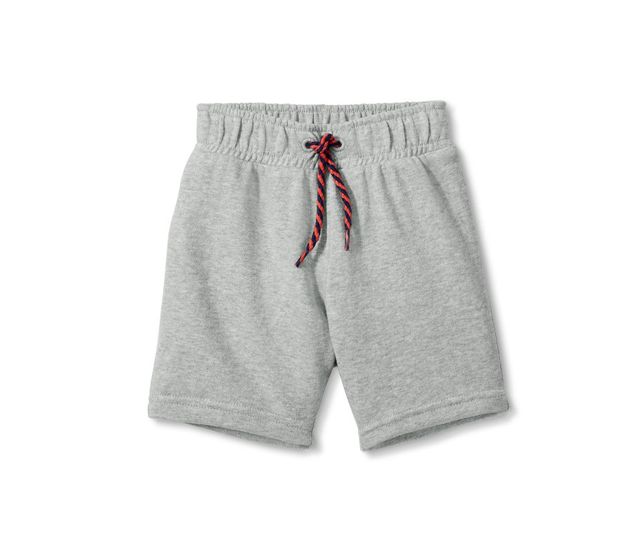 Graue Sweatshorts mit Kordelzug.