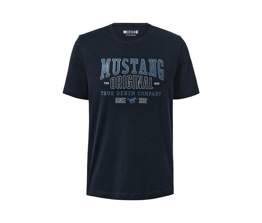 Blaues T-Shirt »Mustang«.