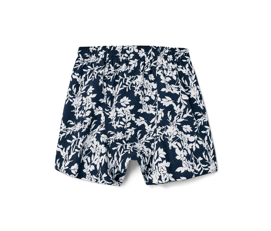 Web-Boxershorts mit Blumenmuster.
