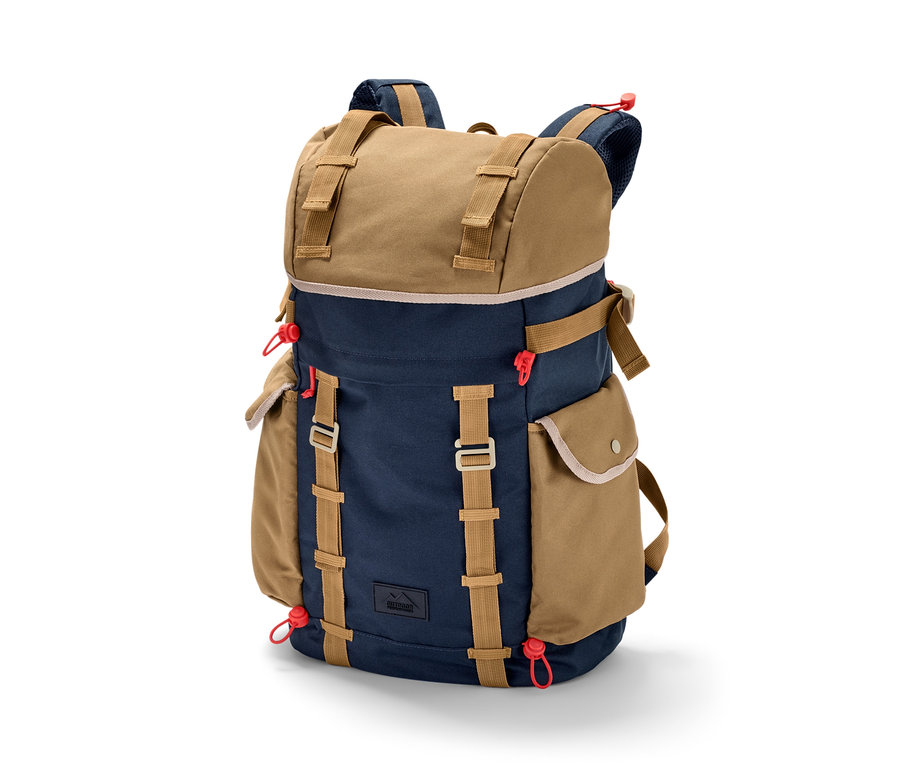 Detailaufnahme eines Outdoor-Rucksacks.