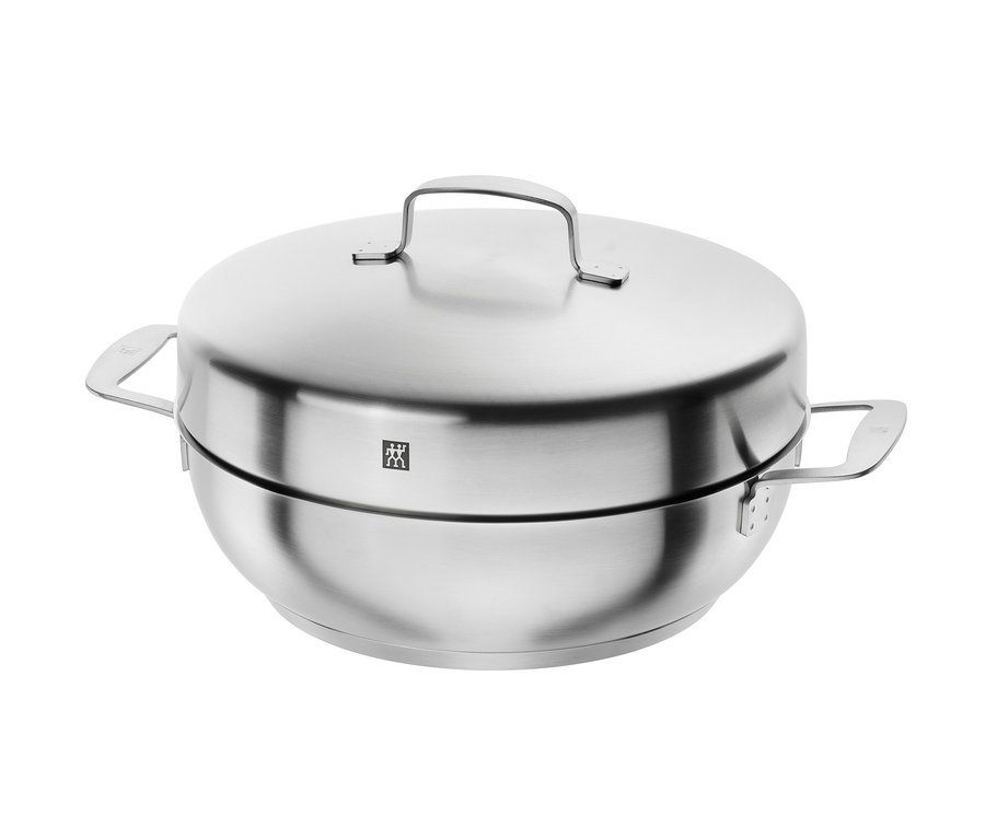 Detailaufnahme des ZWILLING® Plus Räucher-Sets aus Edelstahl.