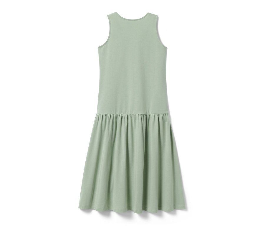 Rückansicht eines Jerseykleids.