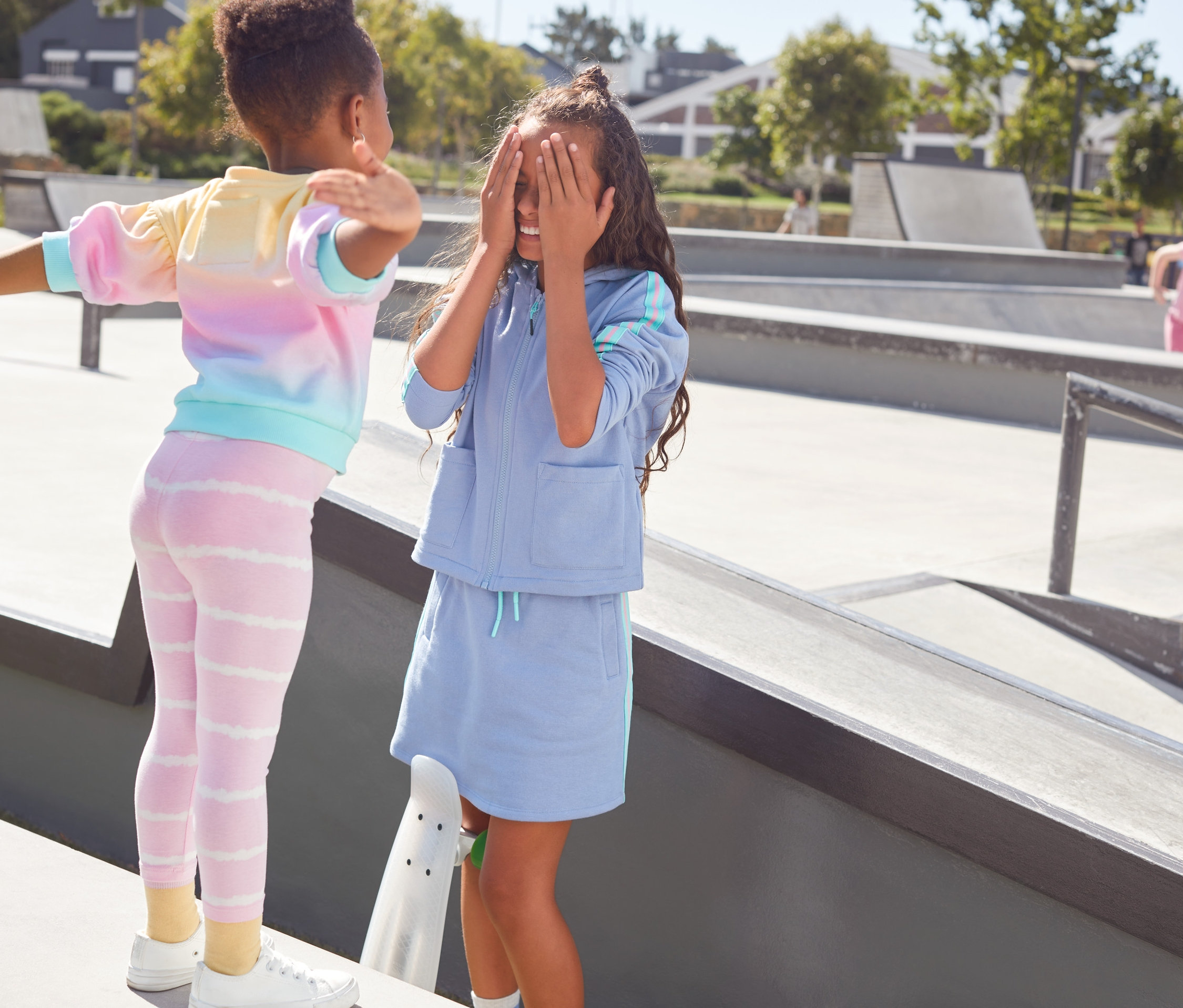 Thumbnail - Tchibo - Sweatrock mit recyceltem Polyester - Mädchen - Gr. 146/152 - blau