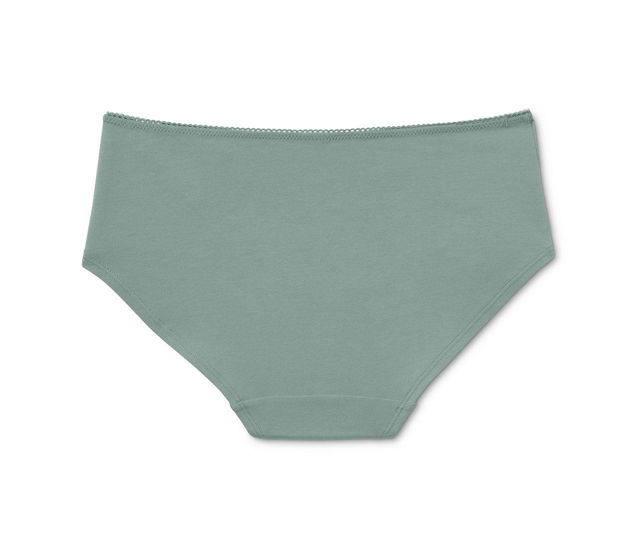 Ein grüner Panty auf einem weißen Hintergrund.