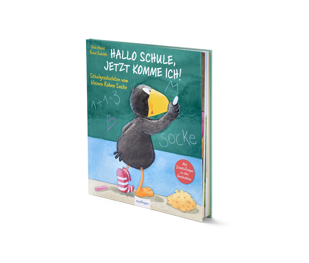 Illustration des Buchs »Hallo Schule, jetzt komme ich – Schulgeschichten vom kleinen Raben Socke«.