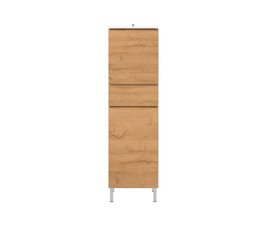Heller Holzschrank »Torrance« mit weißer Platte.