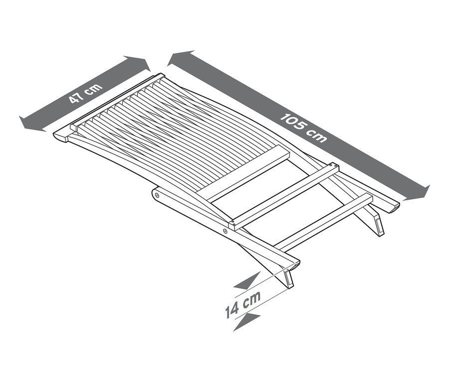 Abmessungen des Dining Sets »Lenja« 5-teilig mit Ausziehtisch: 47 cm x 105 cm x 14 cm.