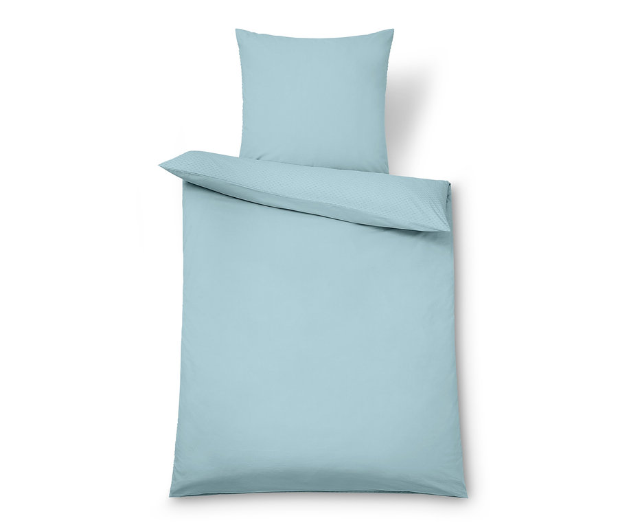 Hellblaue Premium-Baumwoll-Bettwäsche in Normalgröße, Doppelgröße und Übergröße.