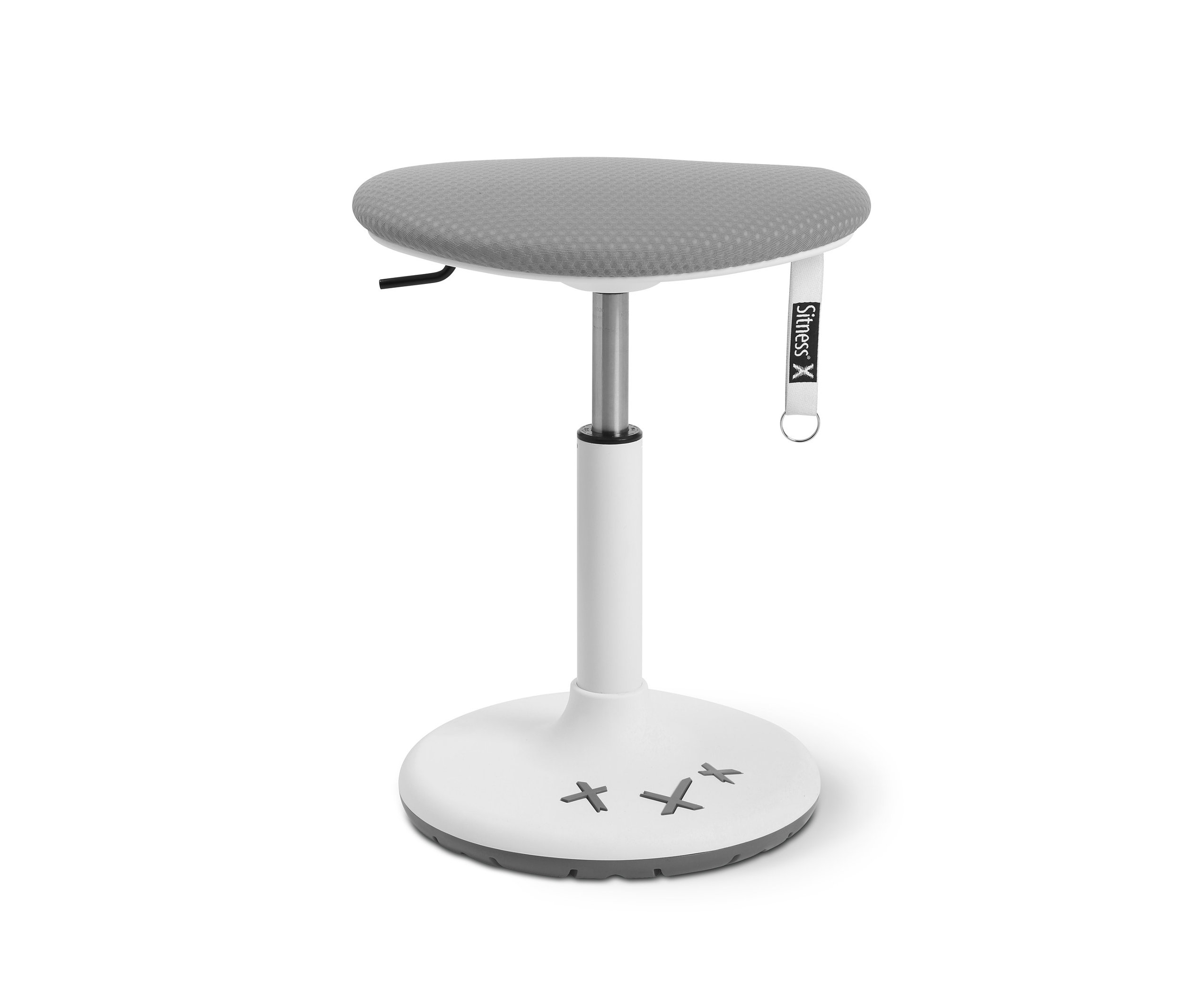 Ein grauer Topstar Kinderhocker »XStool 20« vor weißem Hintergrund.