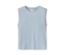 Hellblaues NAH/STUDIO Ripp-Shirt aus Baumwoll-Hanf-Mix.