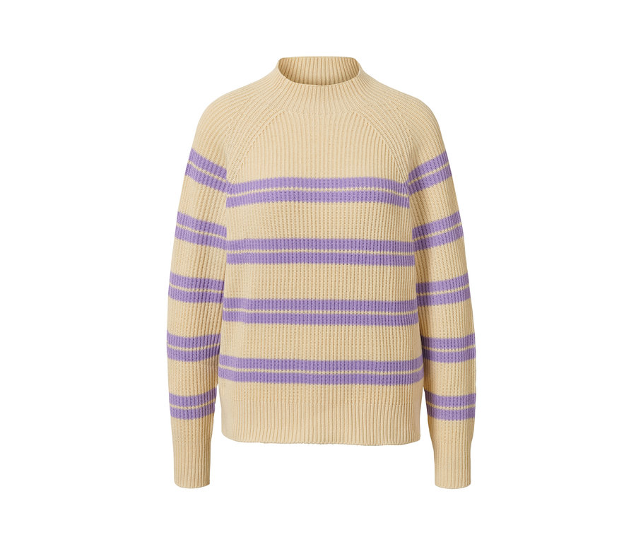 Gestreifter Strickpullover.