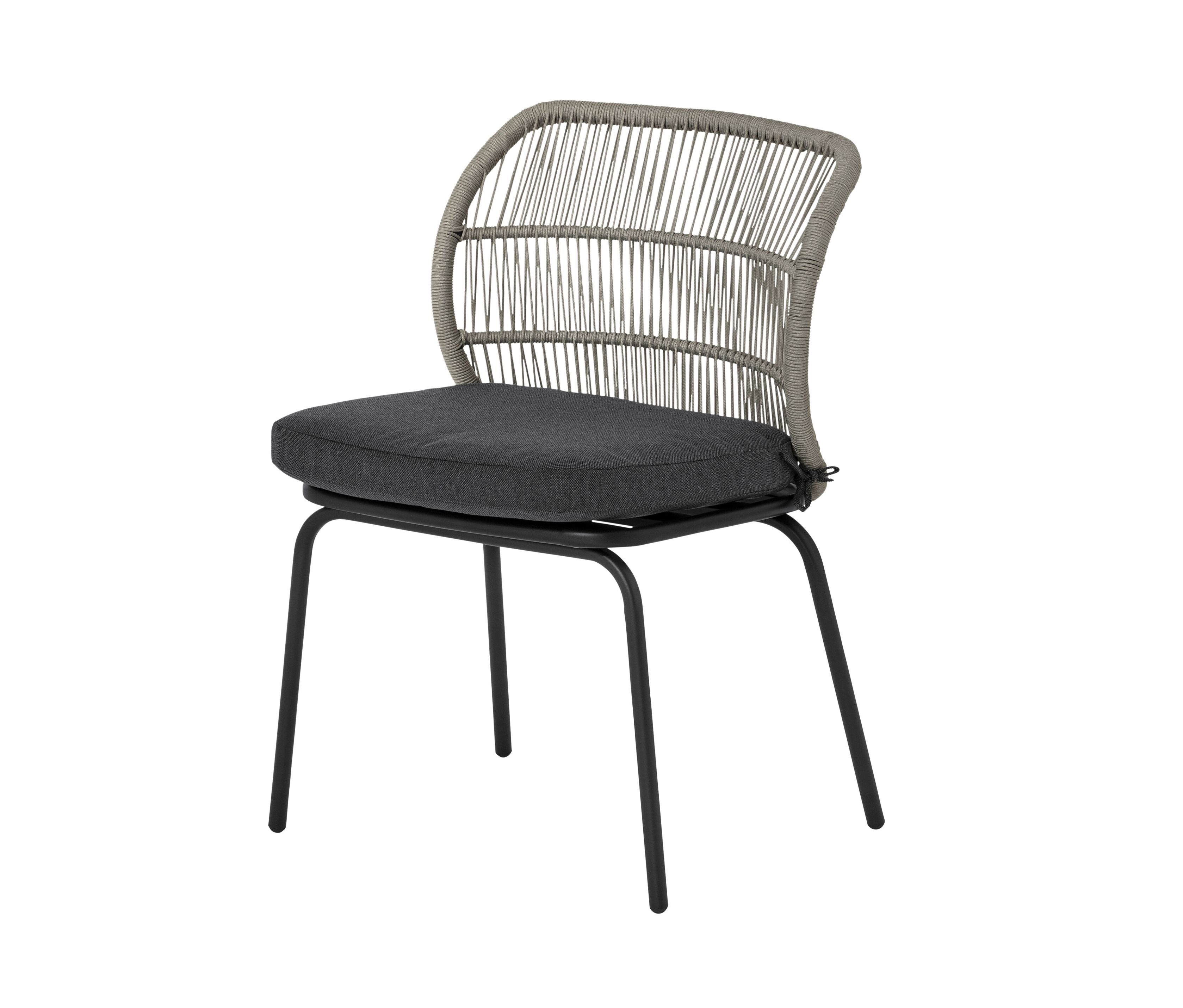Tchibo - Stuhl mit Textilgeflecht - 55,5x57x83,5cm - anthrazit - Stahl / Polyester / Polyurethan