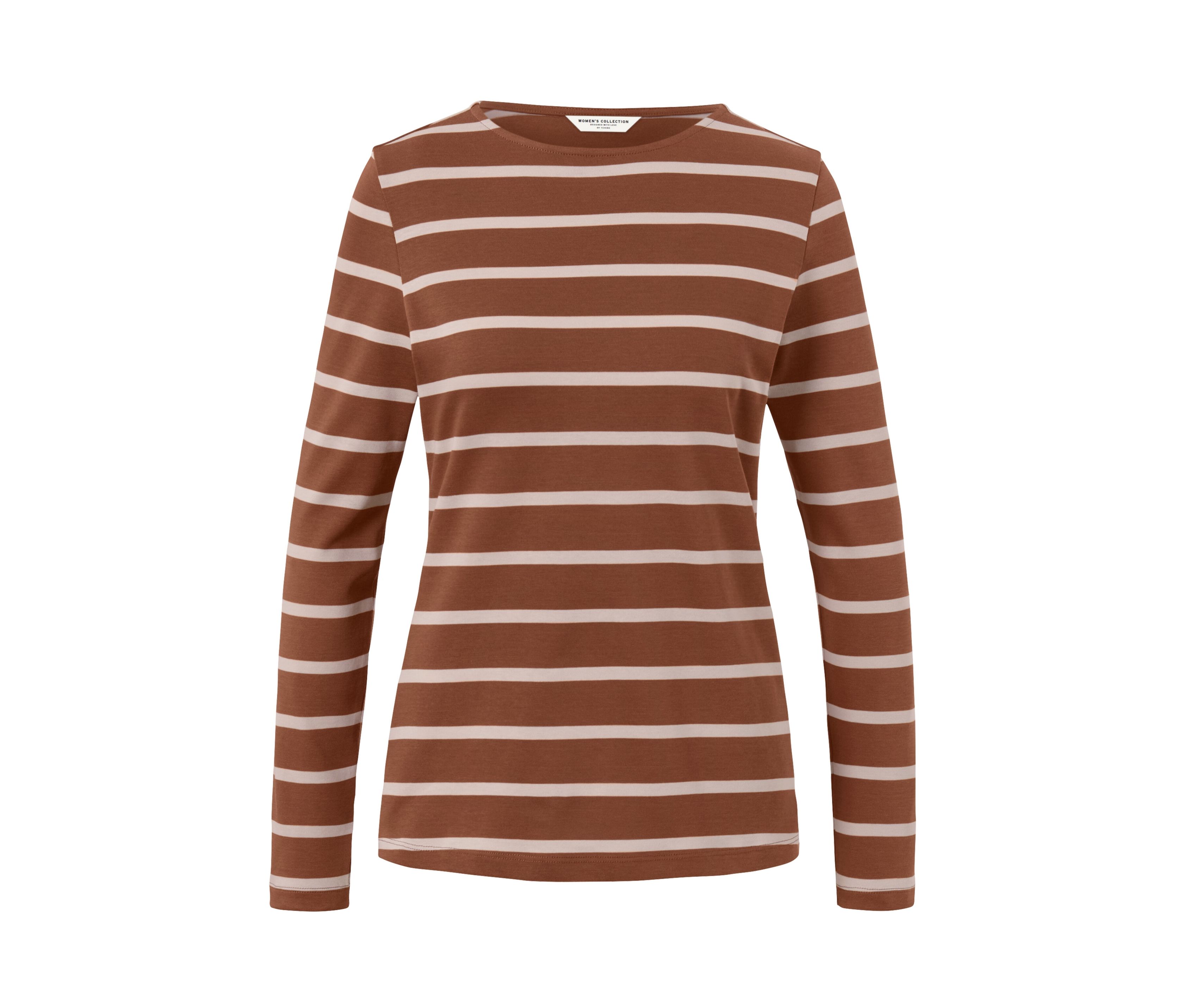 Thumbnail - Tchibo - Gestreiftes Langarmshirt - Damen - Gr. M - weiß/gestreift