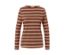 Gestreiftes Langarmshirt in Cognac.