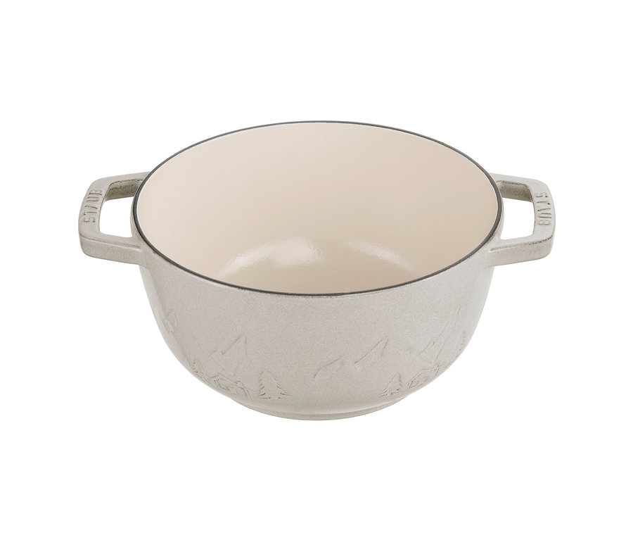 Weißes STAUB Fondue-Set.