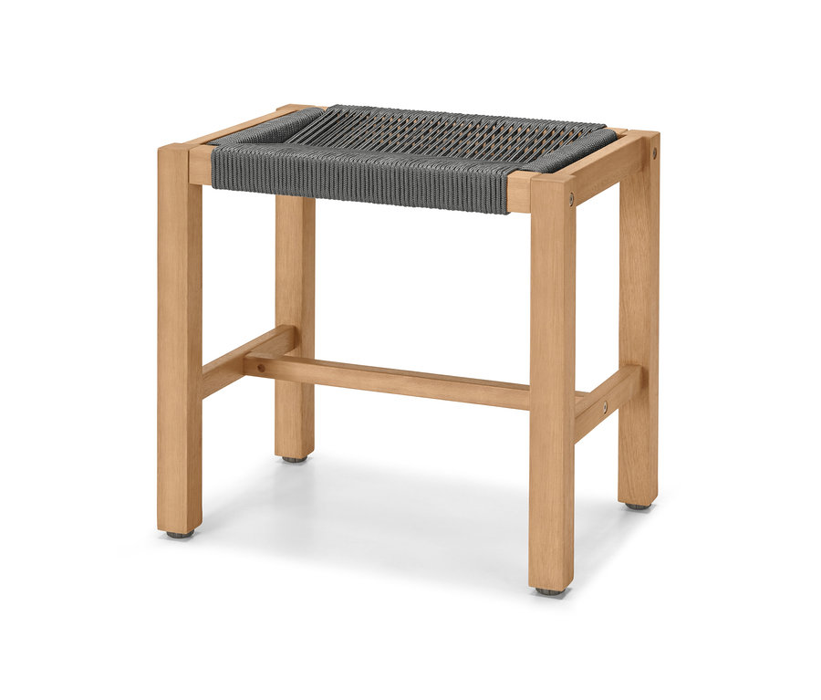 Hocker »Lenja« mit Textilgeflecht.