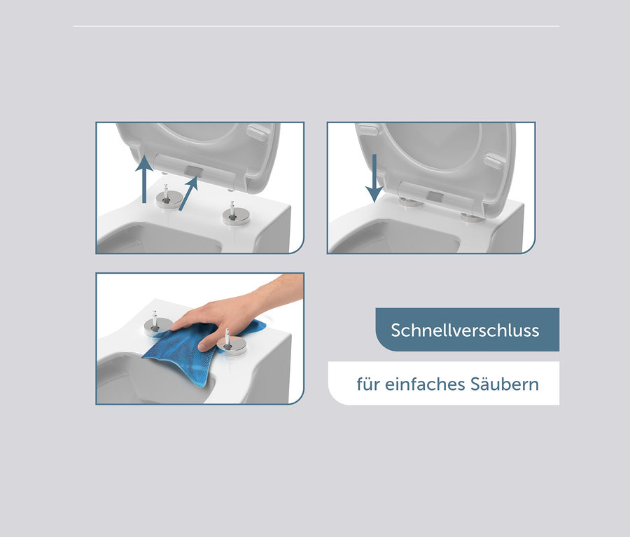 Montageanleitung für einen WC-Sitz, mit LED-Nachtlicht.