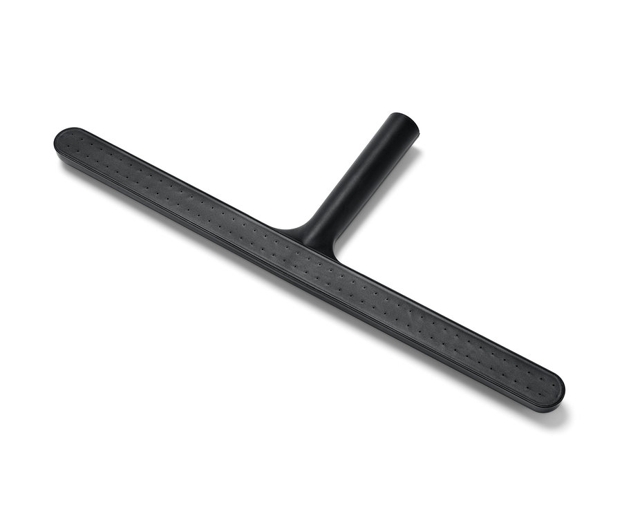 Schwarzer Gießkannen-Aufsatz auf weißem Hintergrund.