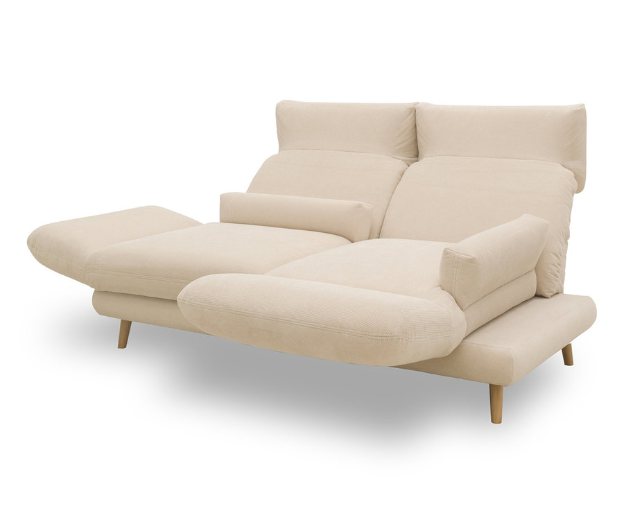 Cremefarbenes 2-Sitzer-Sofa »Malaga« aus der DOMO collection, drehbar.