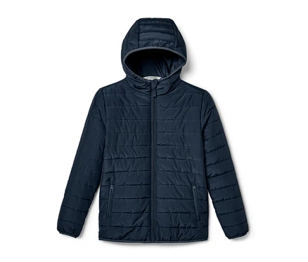 Blaue Kinder-Steppjacke.