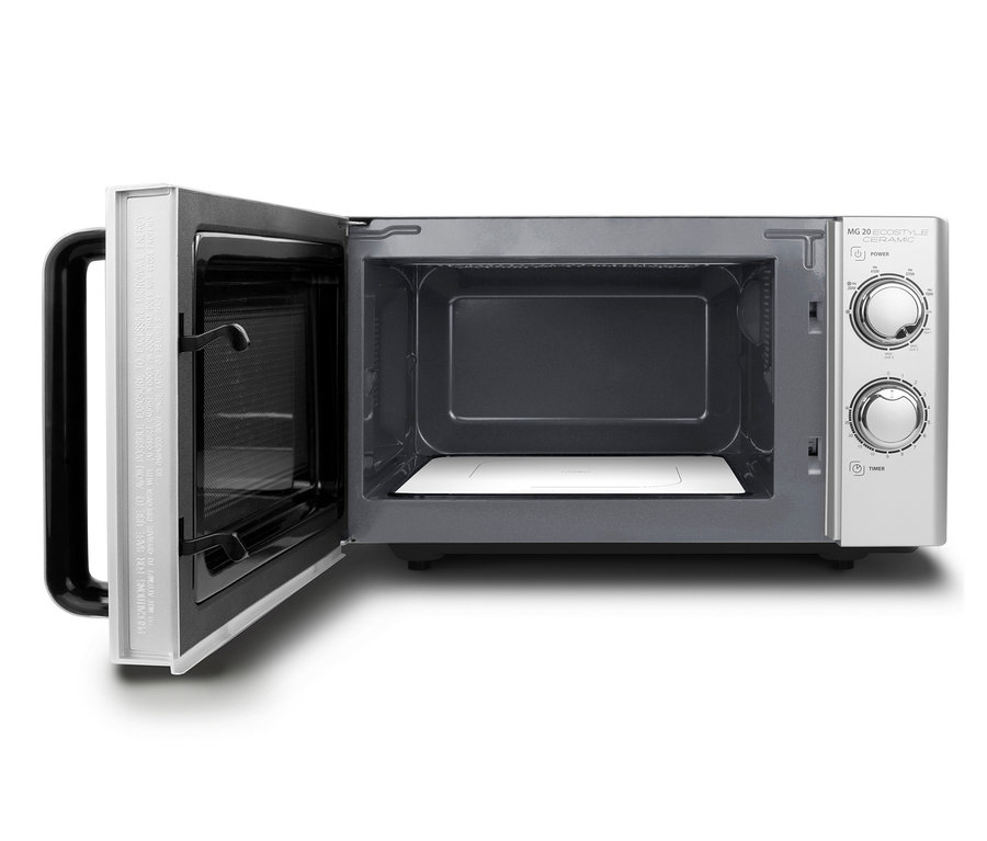 Geöffnete Caso Mikrowelle.