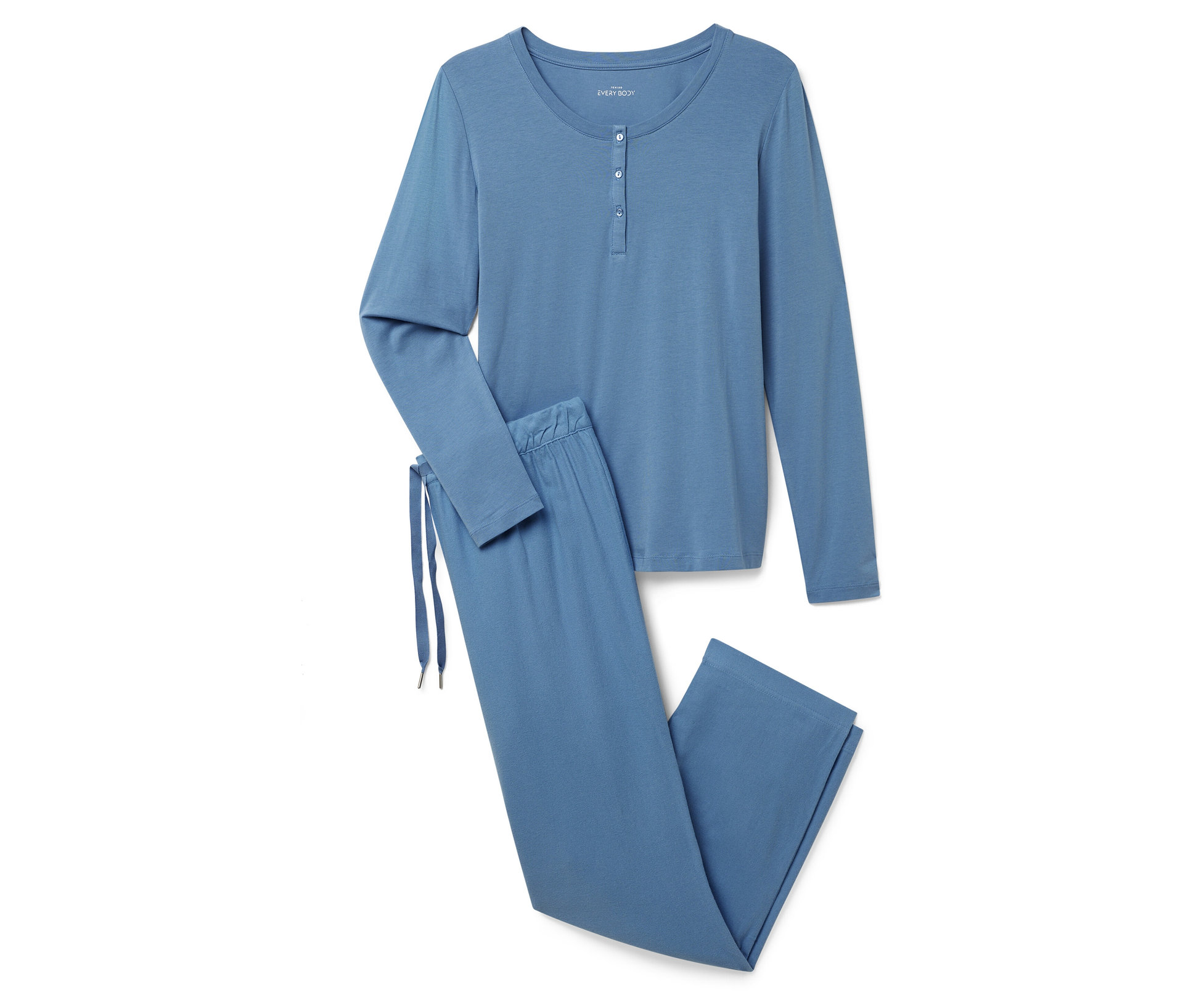 Flanell-Pyjama-Set - Damen - Gr. S - blau - blau