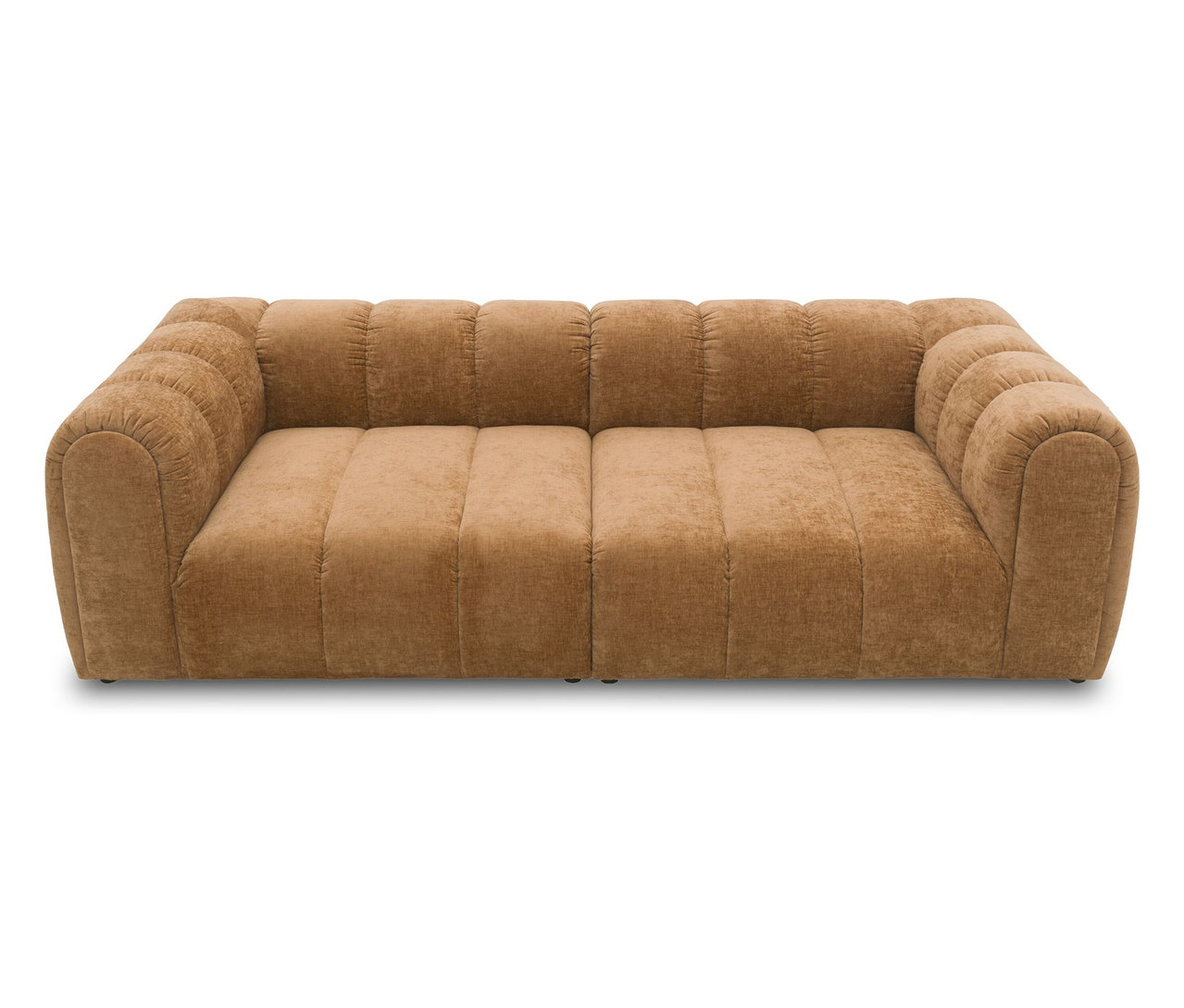 Breites, hellbraunes DOMO Bigsofa Sitzraster.