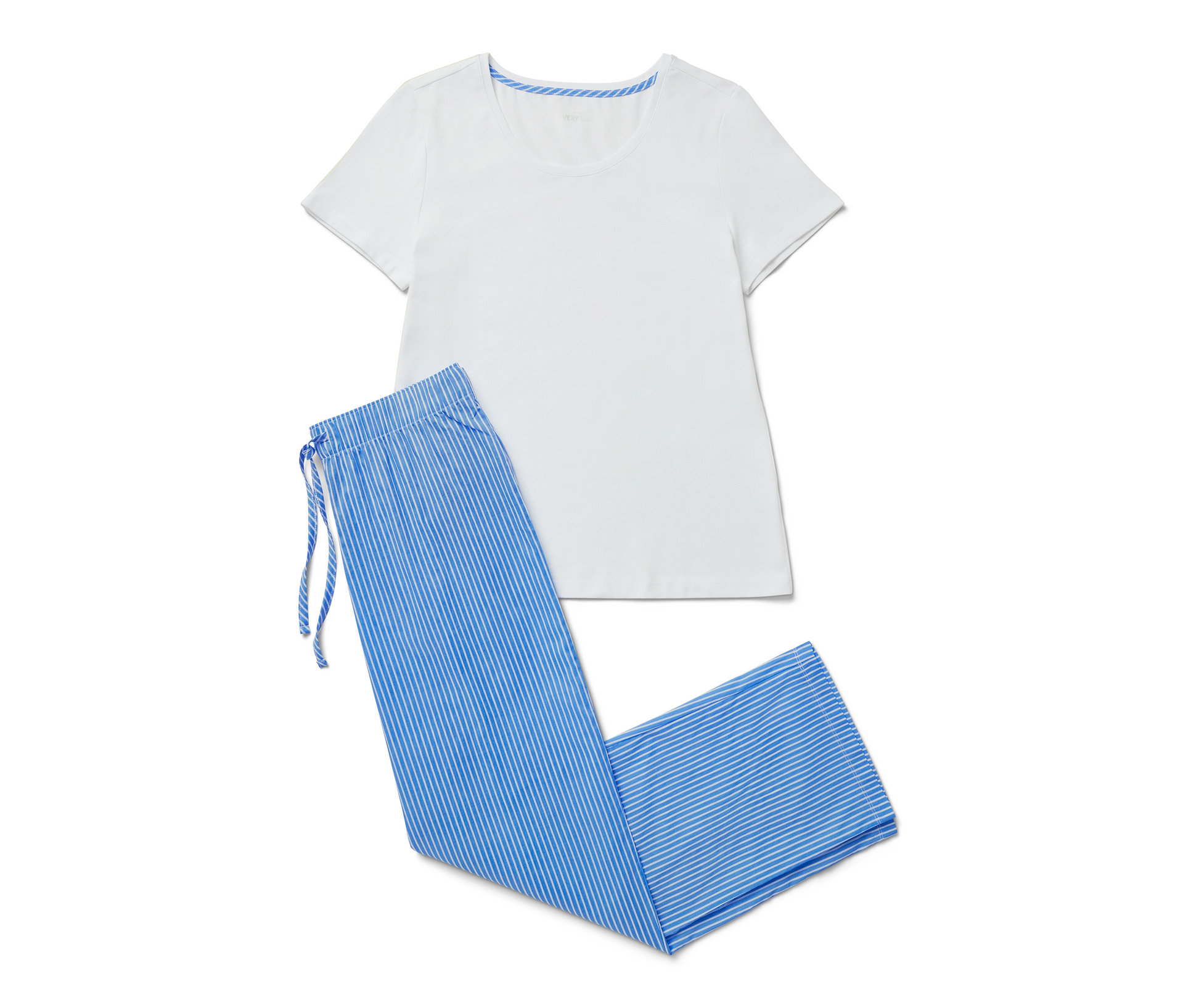 Pyjama-Set - Damen - Gr. S - weiß - weiß