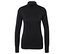 Schwarzer Feinstrick-Rollkragenpullover.