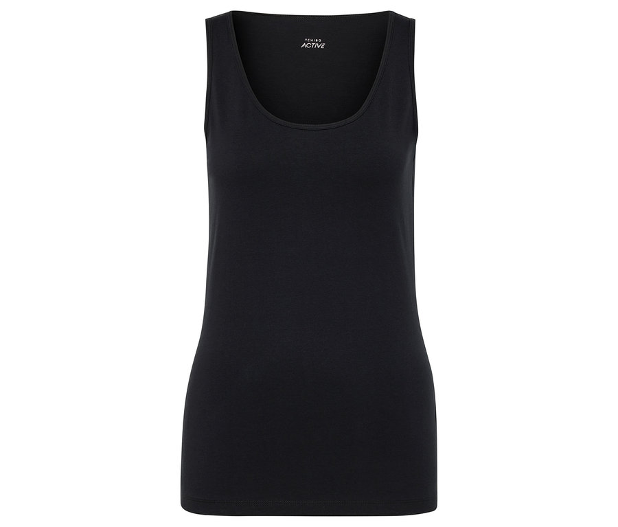 Schwarzes, ärmelloses Active Tanktop.