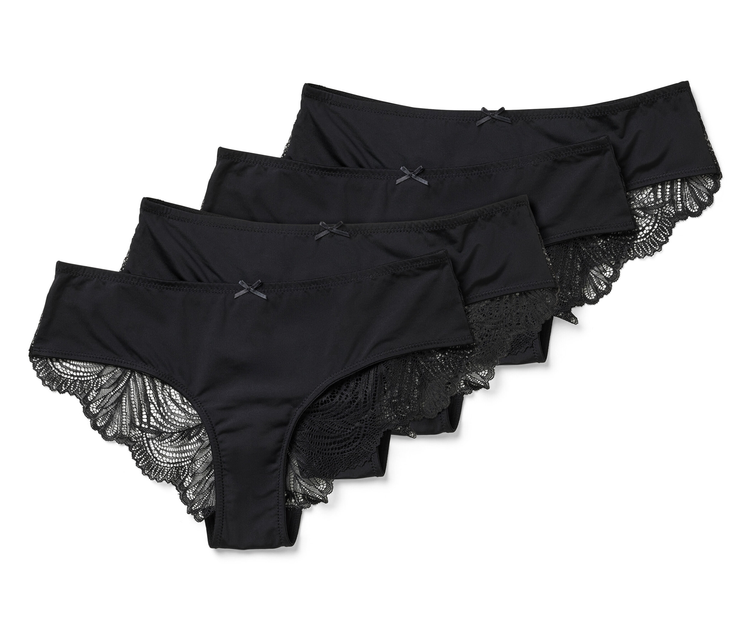 Brazilslips - Damen - Gr. XL - schwarz - schwarz
