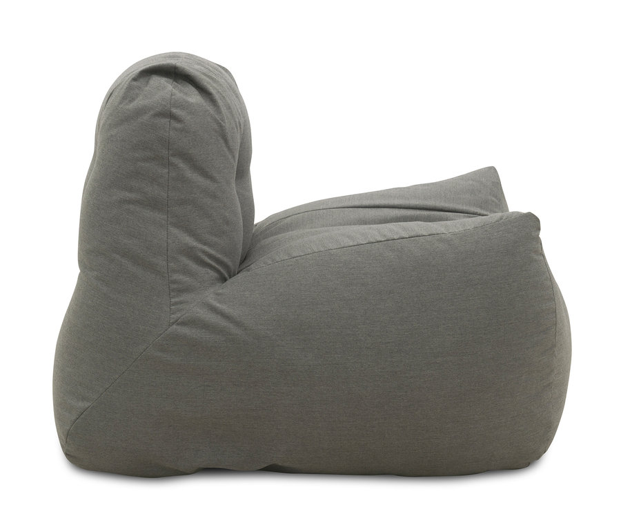 Grauer DOMO collection Loungesessel mit Sunbrella®-Stoff, Flanelle.
