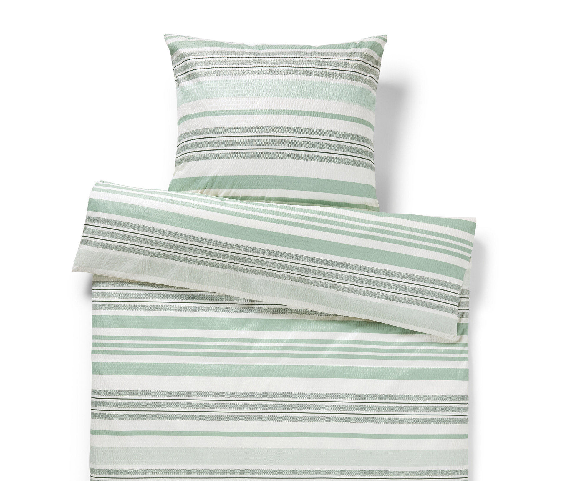 Tchibo - Seersucker-Microfaser-Bettwäsche - beige - Polyester - 135 x 200 cm