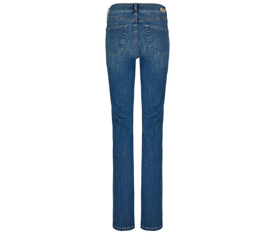 Rückansicht einer blauen Jeans.