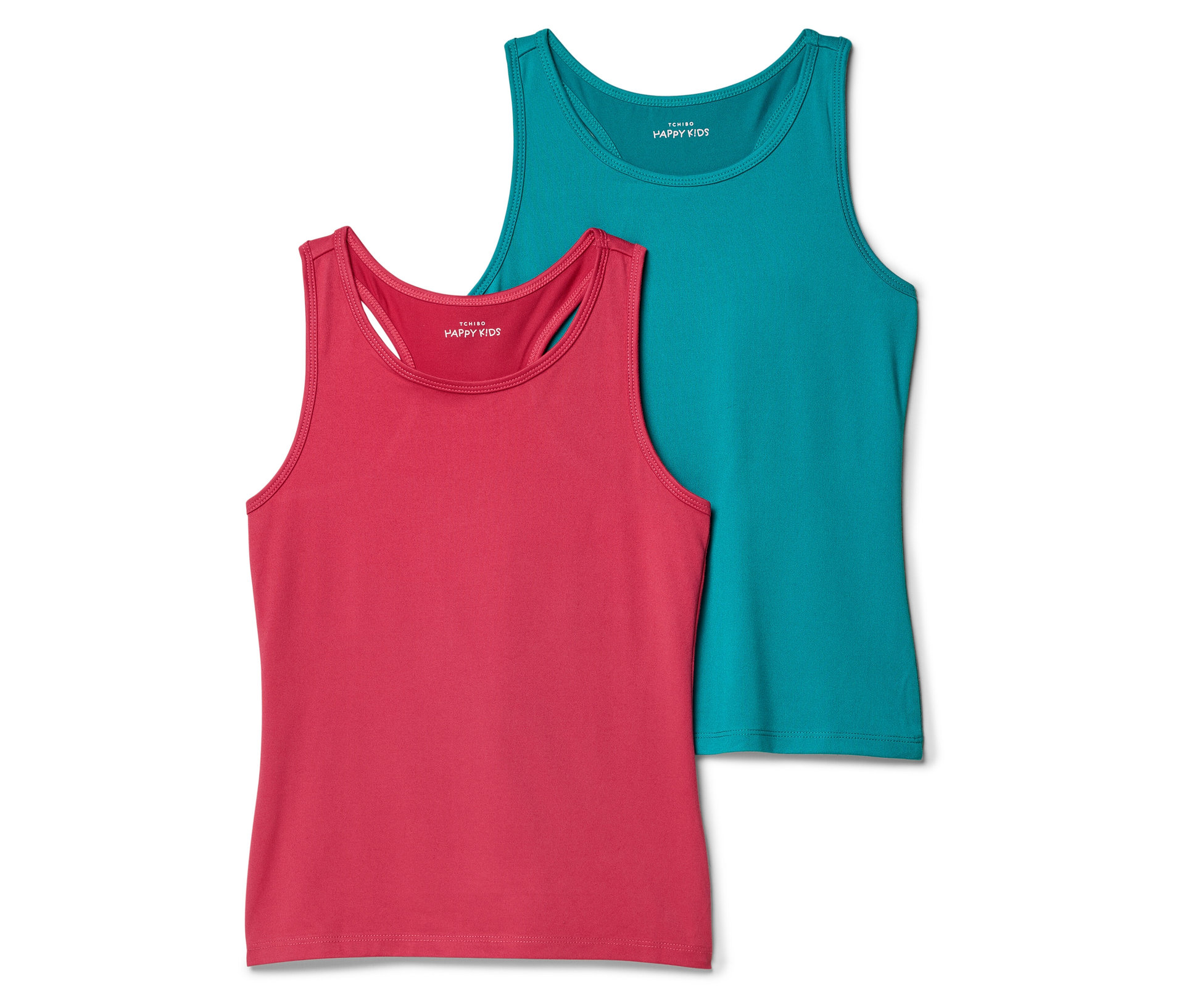 Tchibo - 2 Kinder-Sport-Tops - Gr. 122/128 - türkis