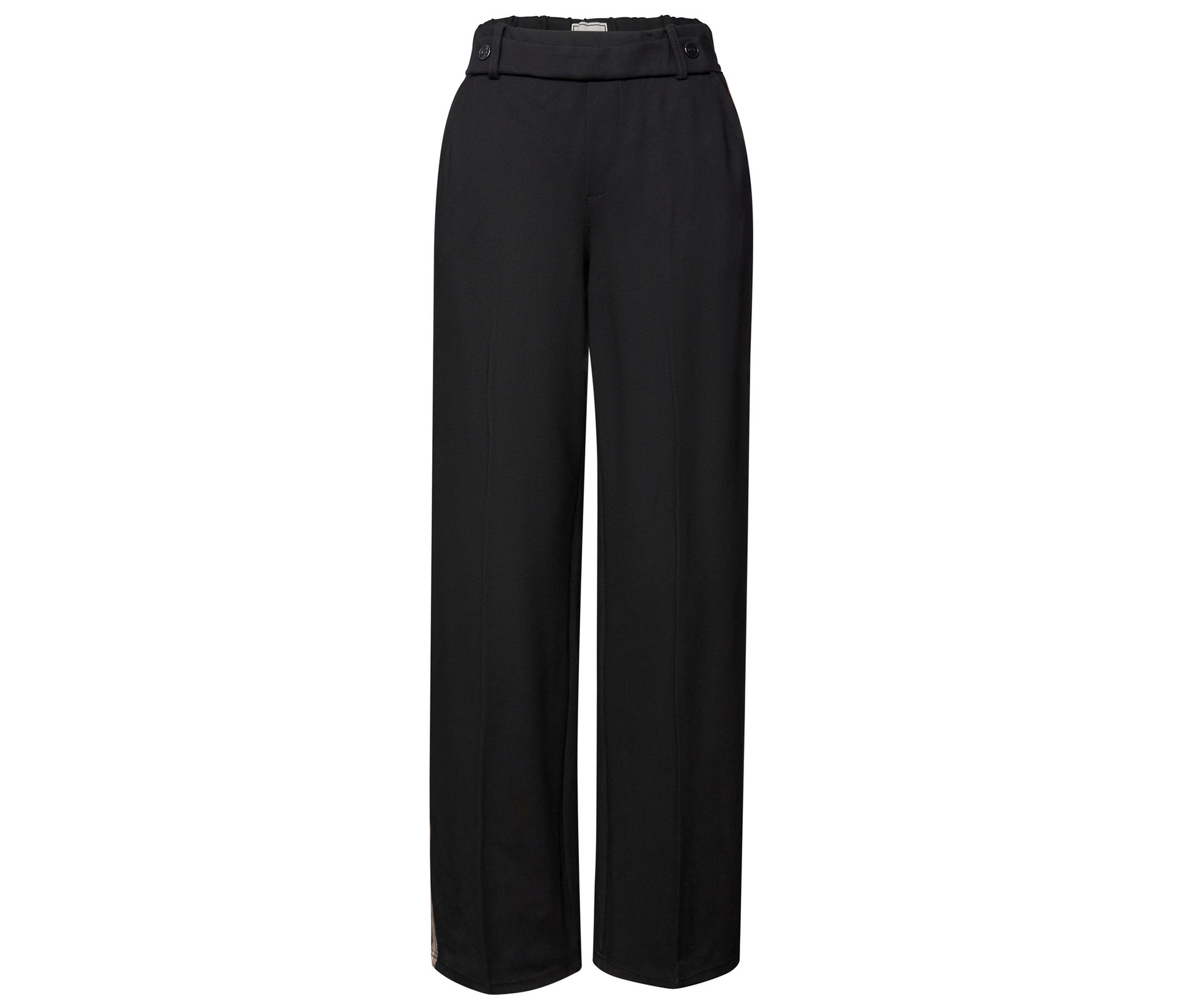 Straight Leg Hose mit Gallon - Damen - Gr. 44 - schwarz - schwarz