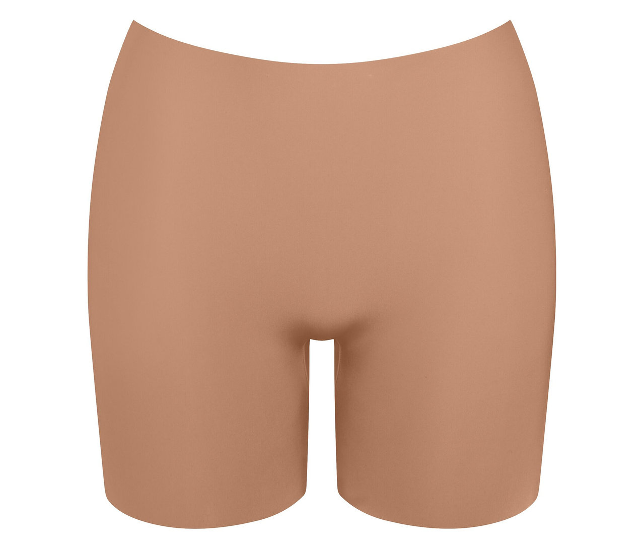 Hautfarbene Shapewear-Shorts vor einem weißen Hintergrund.
