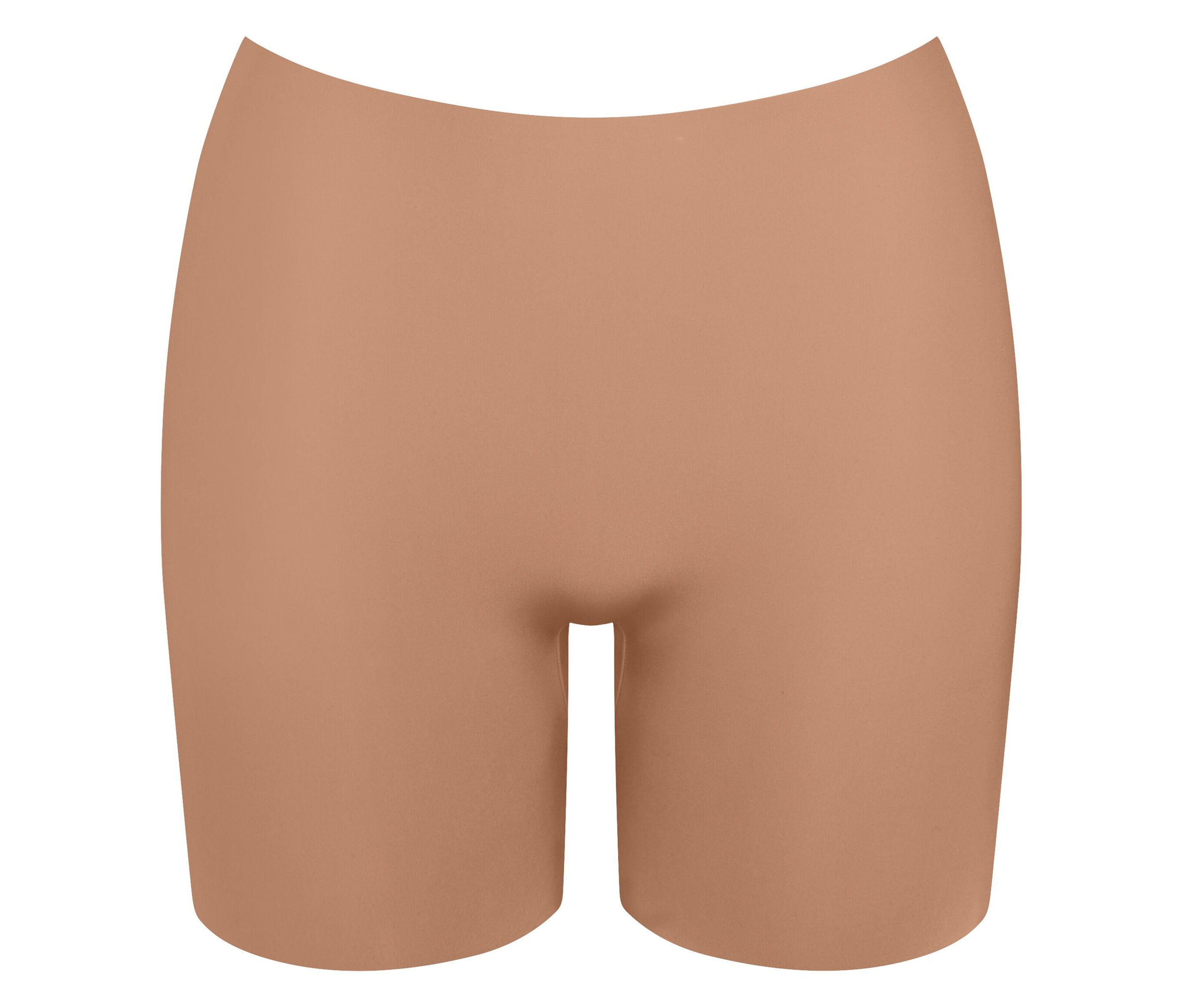 Hautfarbene Shapewear-Shorts vor einem weißen Hintergrund.