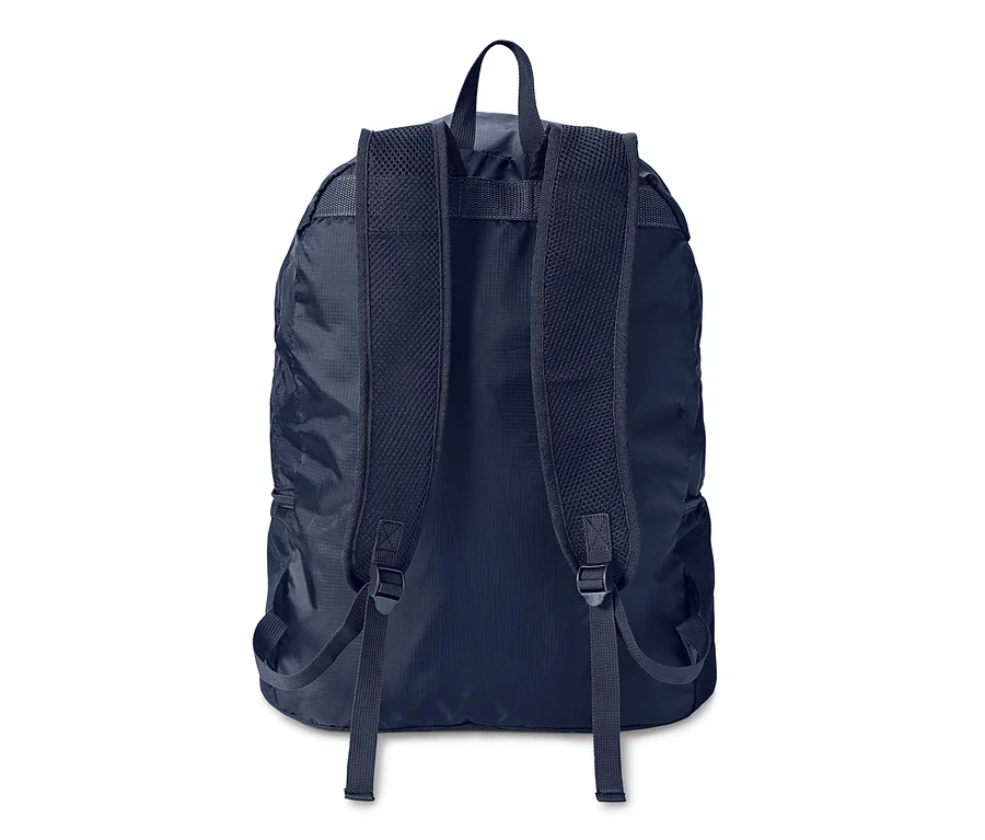 Detailansicht eines faltbaren Rucksacks.