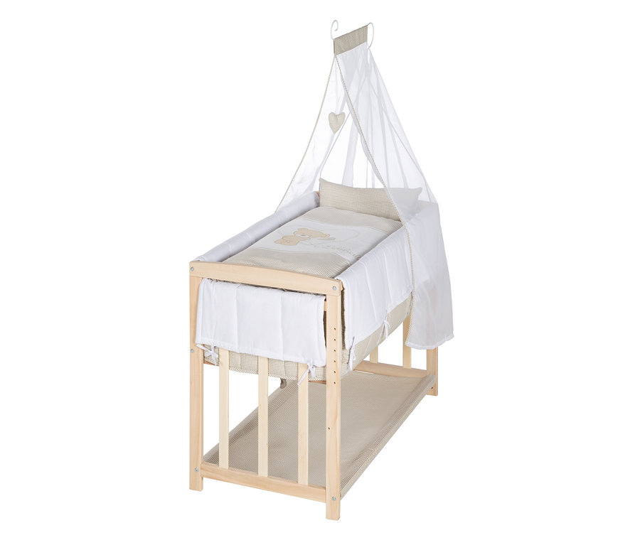 roba 4-in-1-Stuben-Beistellbett »Liebhabär« mit Himmel und Bettzeug.