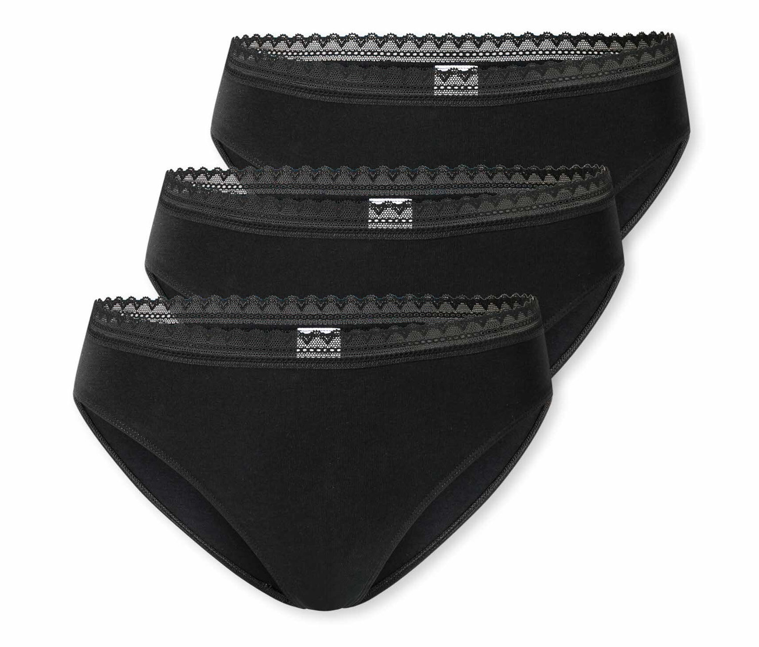 Rio-Slips - Damen - Gr. 40 - schwarz - schwarz