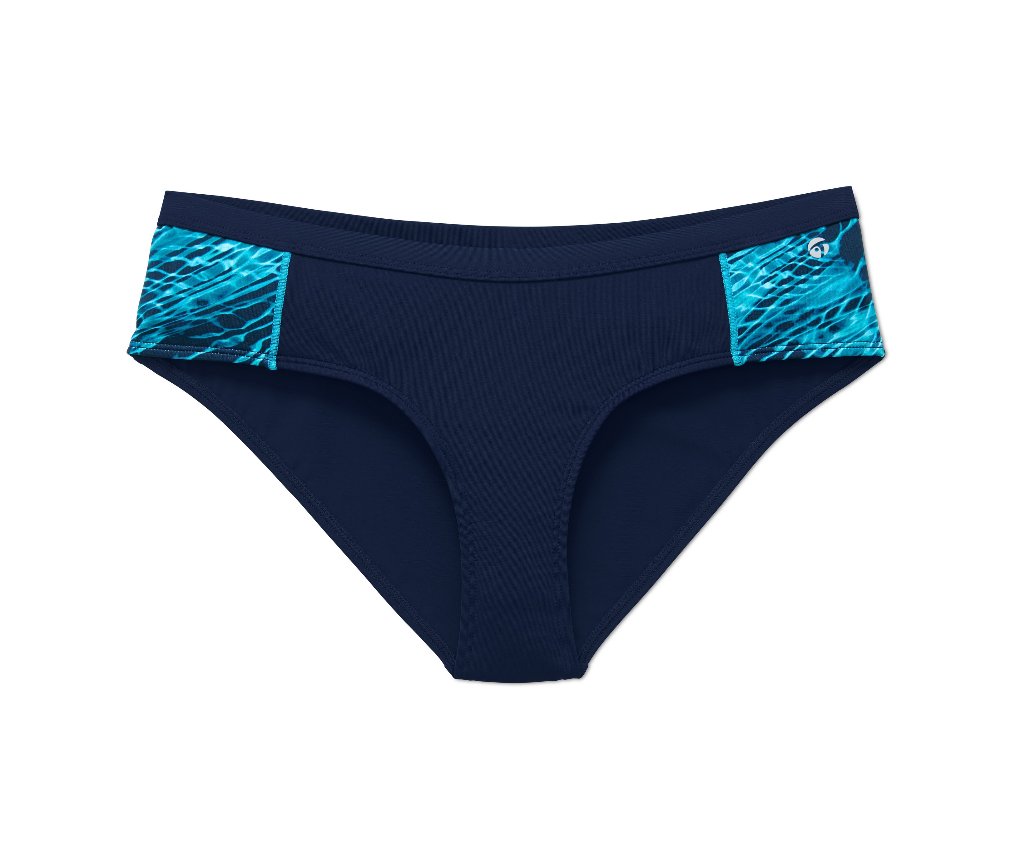 Bad günstig Kaufen-Tchibo - Sport-Bikinislip - Damen - Gr. 38 - dunkelblau/print. Tchibo - Sport-Bikinislip - Damen - Gr. 38 - dunkelblau/print <![CDATA[Sport-Bikinislip Ideal, um im Schwimmbad ein paar Bahnen zu schwimmen oder ein Bad in den Wellen zu nehmen: Dieser Sport-