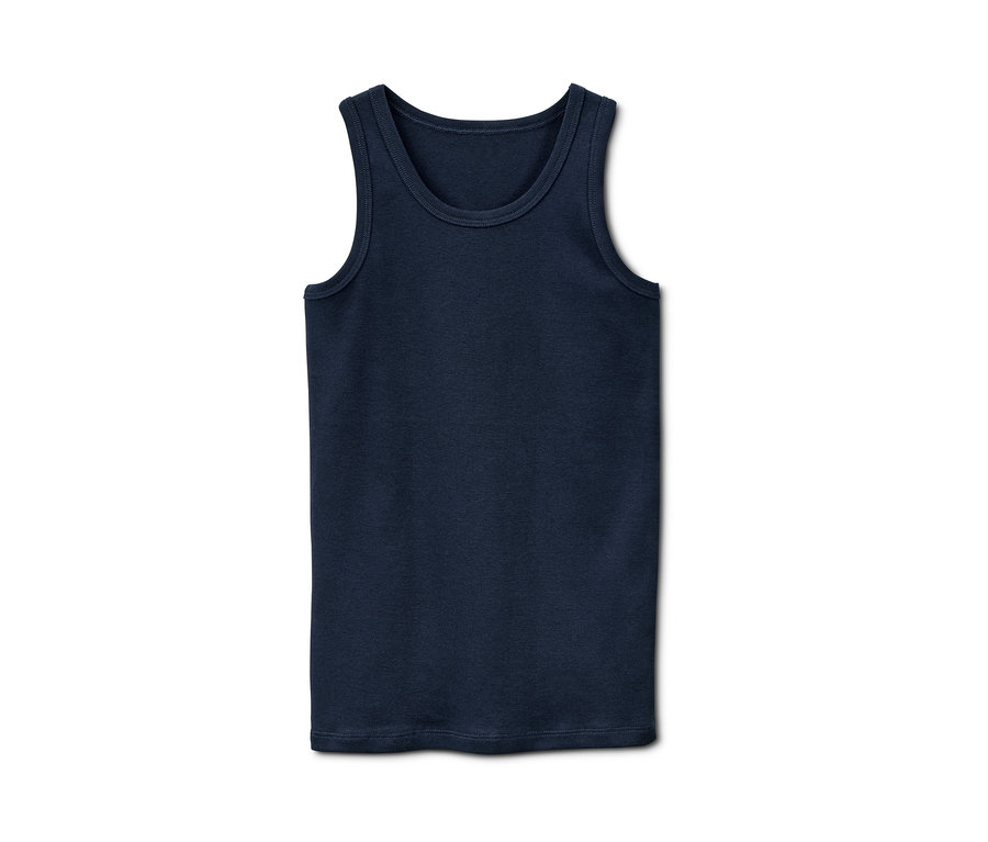 Blaues Jungen-Unterhemd.