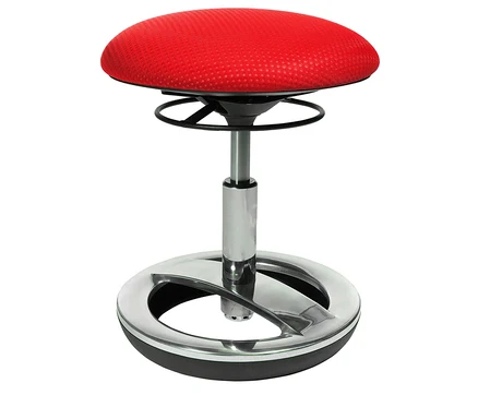 Ein chromfarben-roter Topstar-Hocker Kids »Sitness Bobby«.