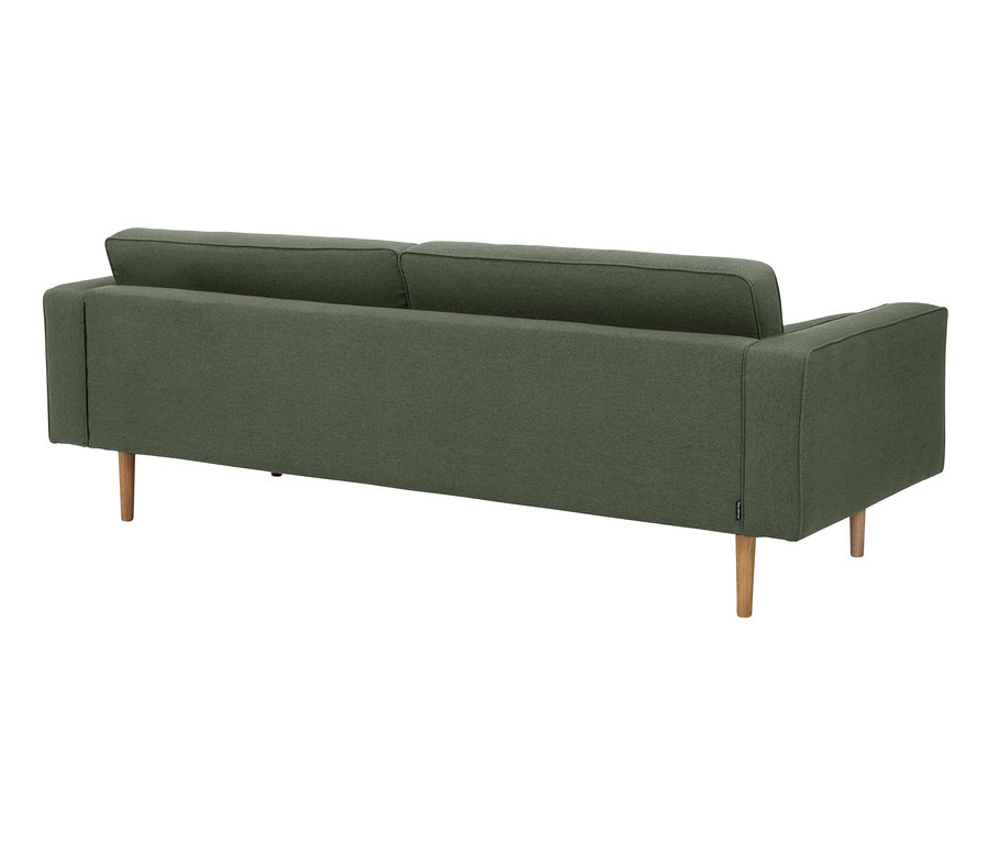 Rückansicht des grünen 3-Sitzer-Sofas »Jules«.