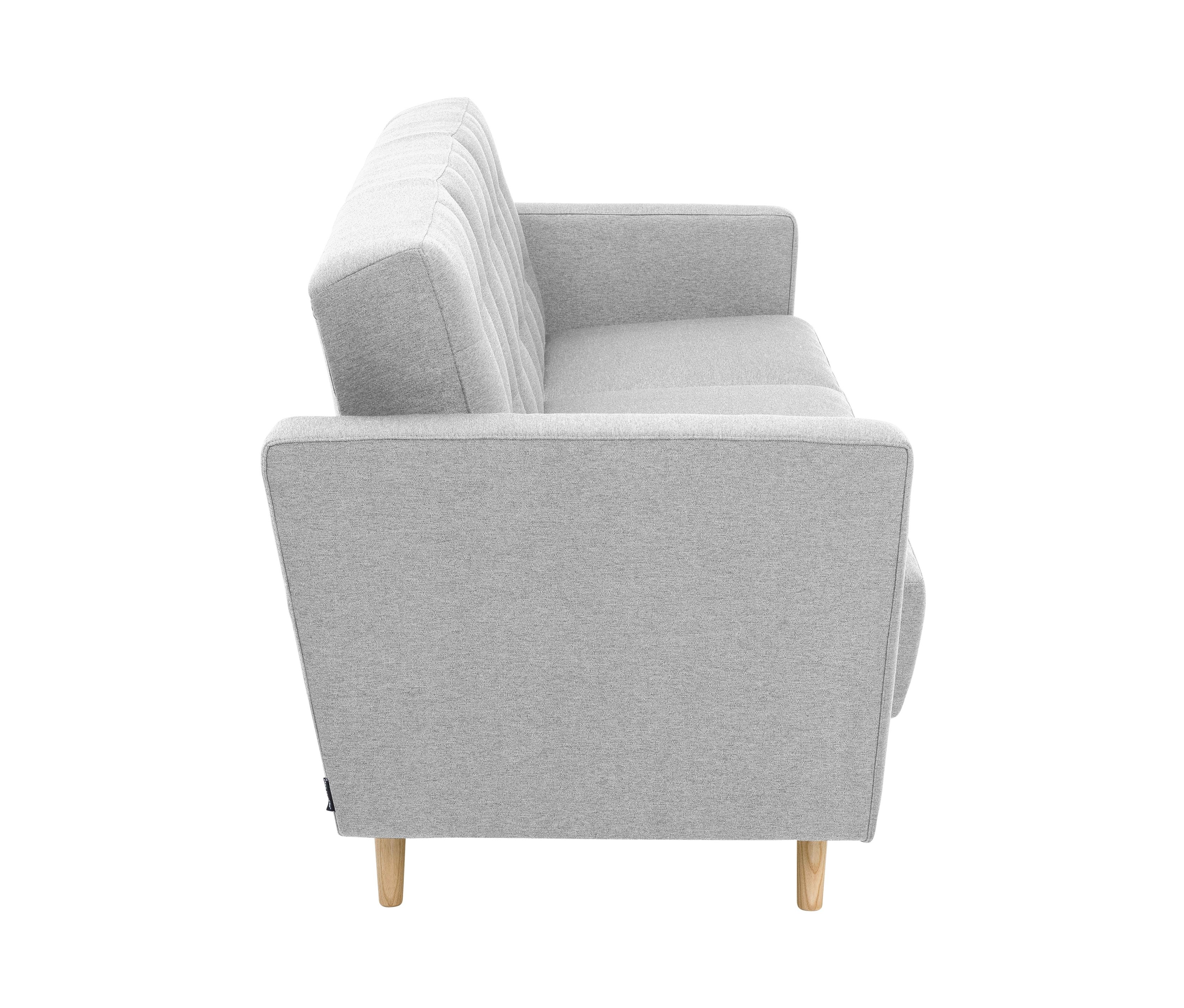 Thumbnail - Tchibo - 3-Sitzer-Schlafsofa »Janny« - 224x83x81cm - hellgrau - Polyester / Holz / Eschen-Massivholz
