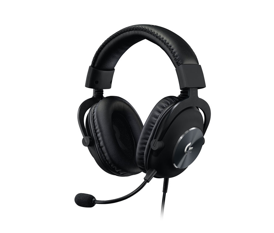Schwarzes Logitech »G PRO X« Gaming-Headset auf weißem Hintergrund.