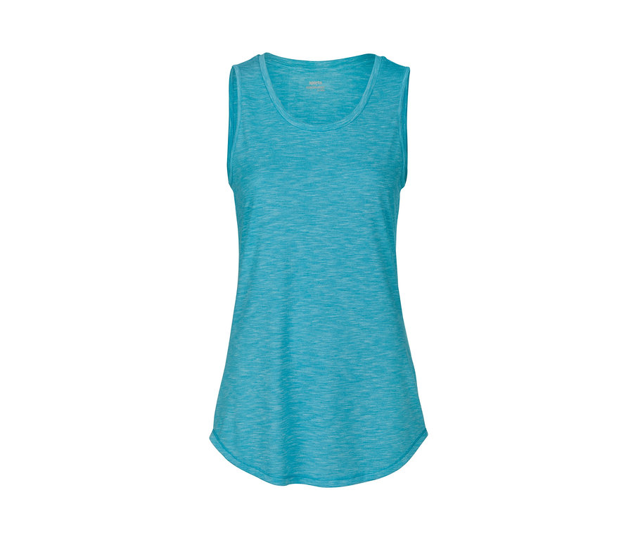 Ein türkisblaues 2-in-1-Sporttop.